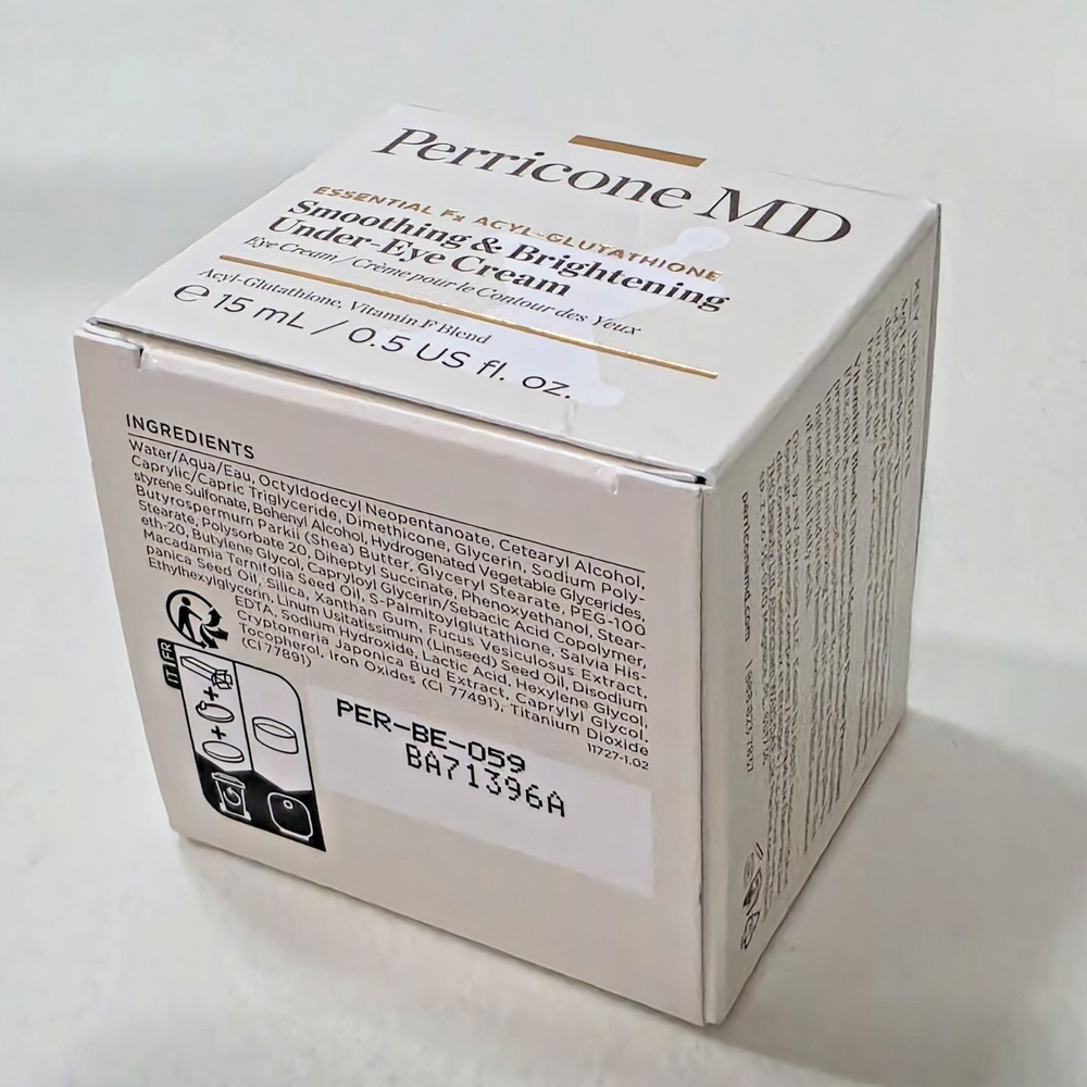 Perricone MD Smoothing & Brightening Under Eye Cream 0.5 oz Fx Acyl-Glutathione - Picture 5 of 7